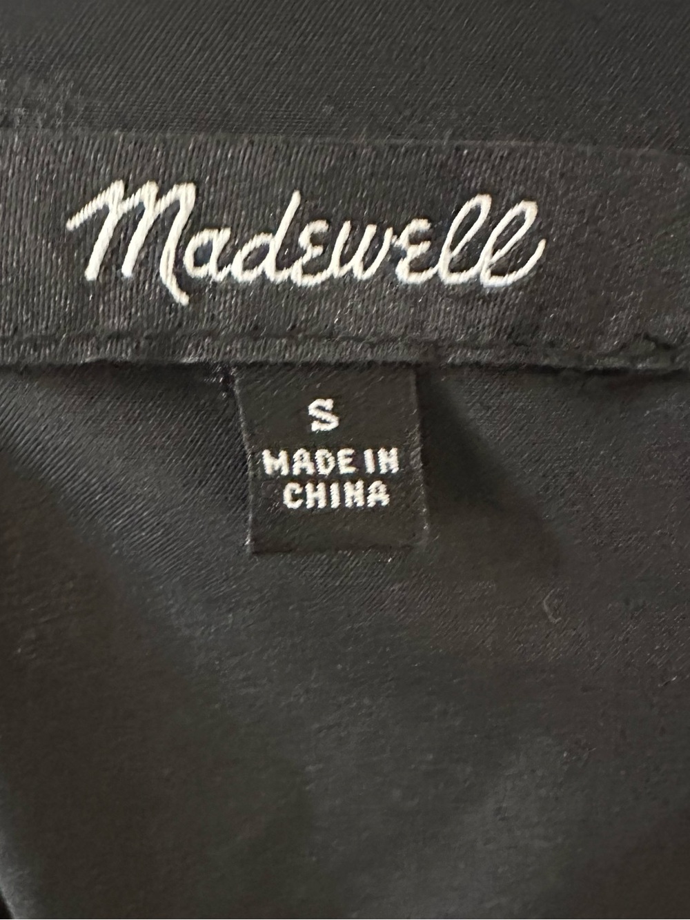 Madewell Georgette Button-Front Mini Black Floral Print Dress Size Small EUC - Picture 5 of 5